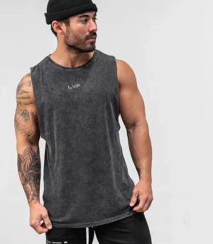 Men's Brand Summer Gym Cotton Tank Top Sleeveless Shirt Man Bodybuilding Clothing Casual Fitness Workout Running Vest Sportswear