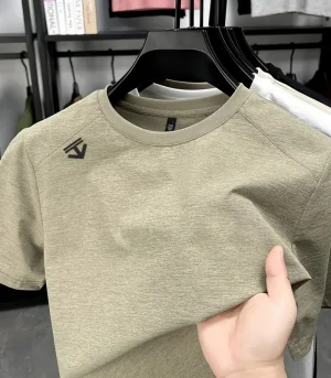 2025 New Men's Korean Casual Short Sleeved Round Neck T-shirt Summer Fashionable and Comfortable Versatile Top