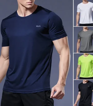 Solid Color Running Compression T-shirts For Men Fitness Men's Sport T-shirts Men Gym Sportswear Short Sleeve Tee Male Clothes