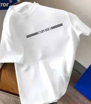 100% pure cotton men's luxurious brand letter print T-shirt, short-sleeved T-shirt, high-quality men's clothing, streetwear