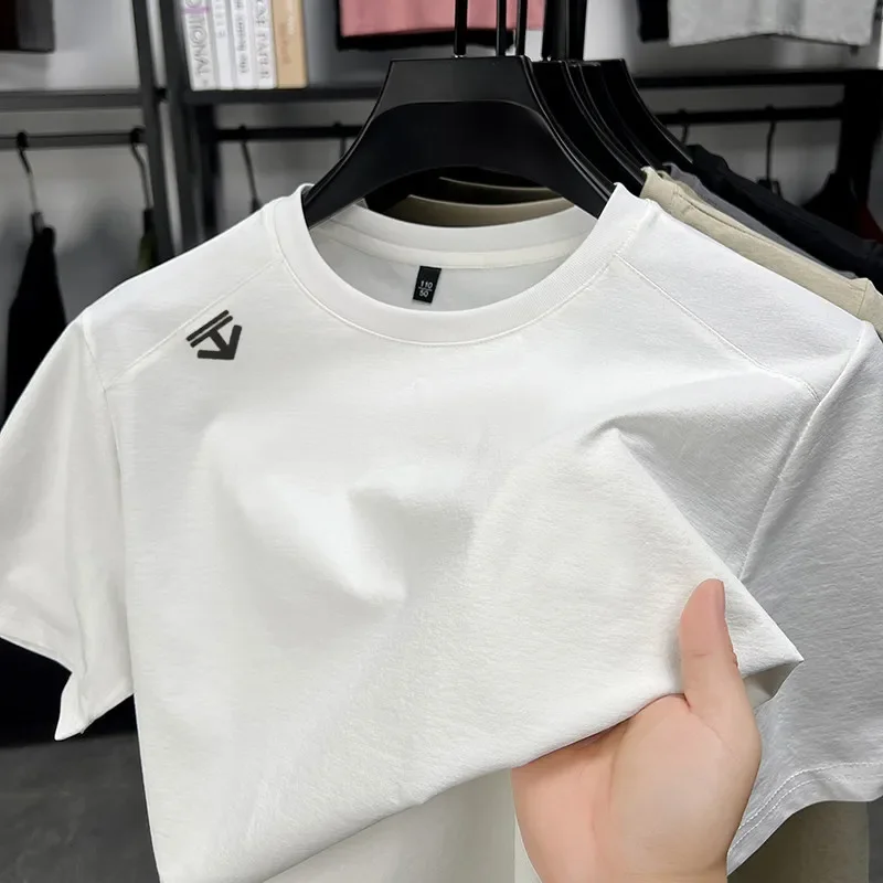 2025 New Men's Korean Casual Short Sleeved Round Neck T-shirt Summer Fashionable and Comfortable Versatile Top - Image 4