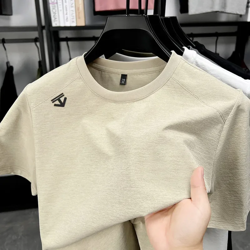 2025 New Men's Korean Casual Short Sleeved Round Neck T-shirt Summer Fashionable and Comfortable Versatile Top - Image 3