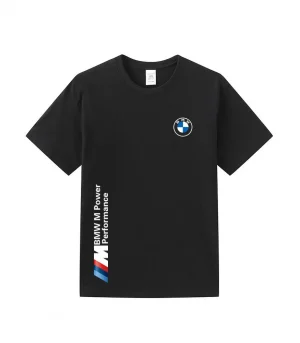BMW Men's Pure Cotton Short Sleeve 2026 Summer New Product Hot Round Neck Short Sleeve T-shirt Trendy and Versatile